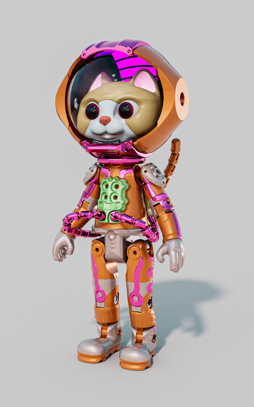 Space Cat C341 colorful Collection #174889244