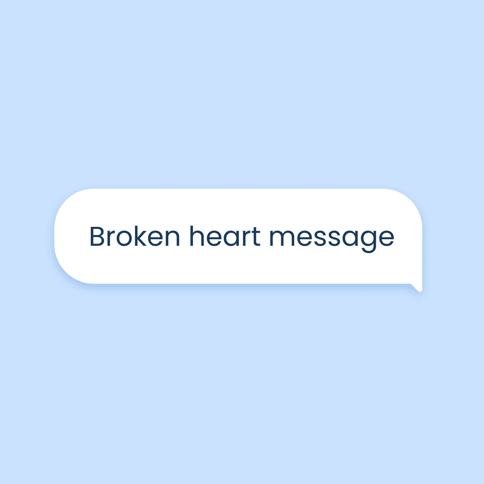 broken heart text message