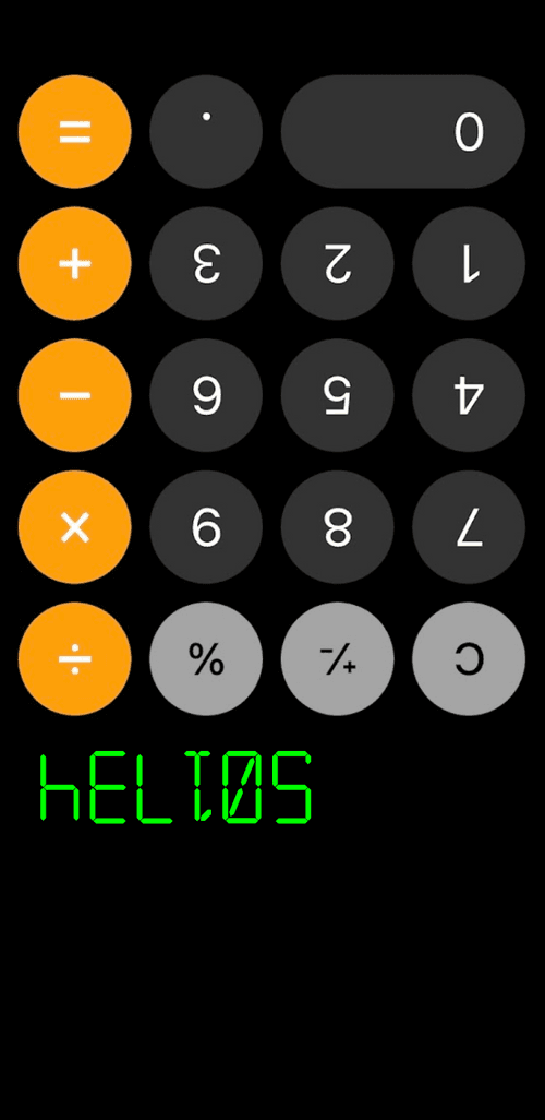 Helios - Inverted Calculator 