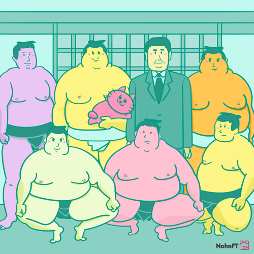 #005 Tiny SUMO wrestler “Everyone to gather”