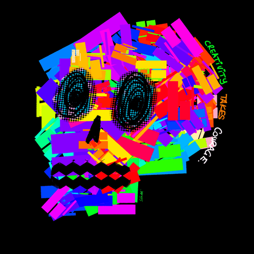 "Creativity Takes Courage #2" - Crazy Skull WSA