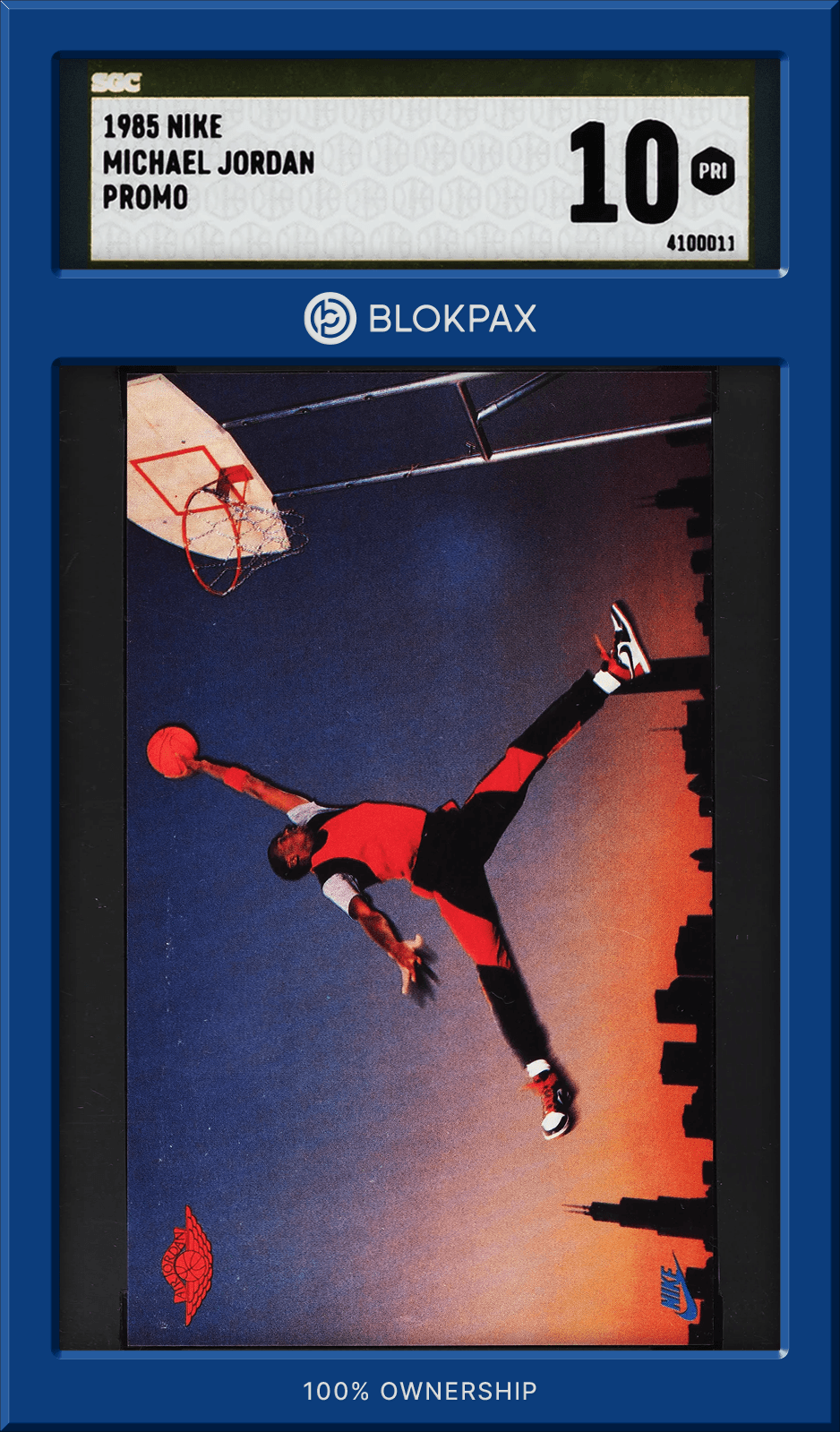 1985 Nike Michael Jordan - SGC 10 (Cert: 4100011)