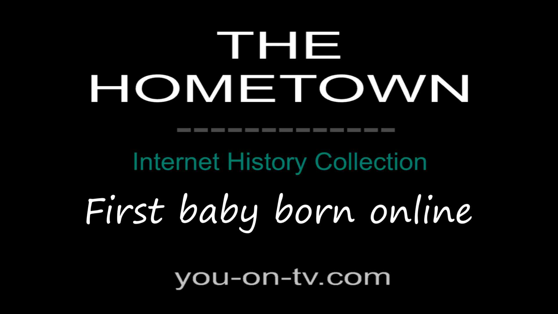 First baby born online title graphic.