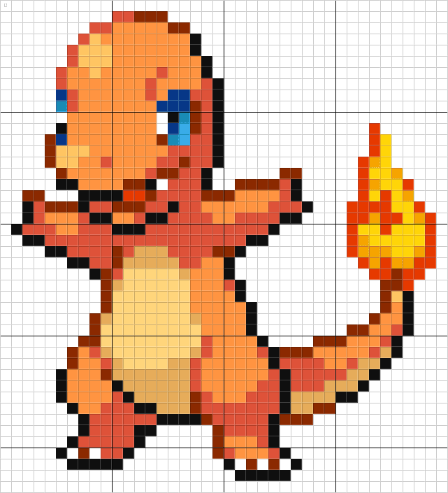 Charmander Pixel Art #4 - PKMN Pixel Art by Kiko_ZaZ