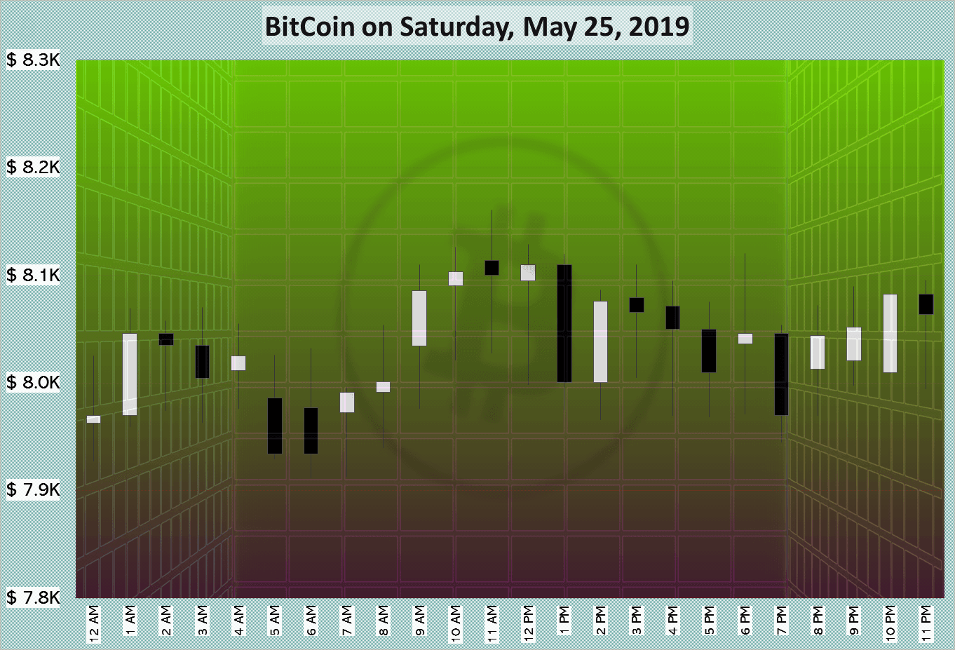 BitCoin on Saturday, May 25, 2019