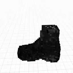 Black Army Boot - Right Shoe
