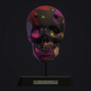 #2 Four Suns 3D Skull