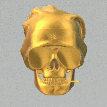 SKuLL GOLD STATUS V - 3D