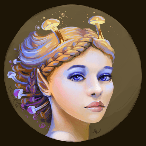 Series 2, Doodle #7: Mushroom Mystic Leelii