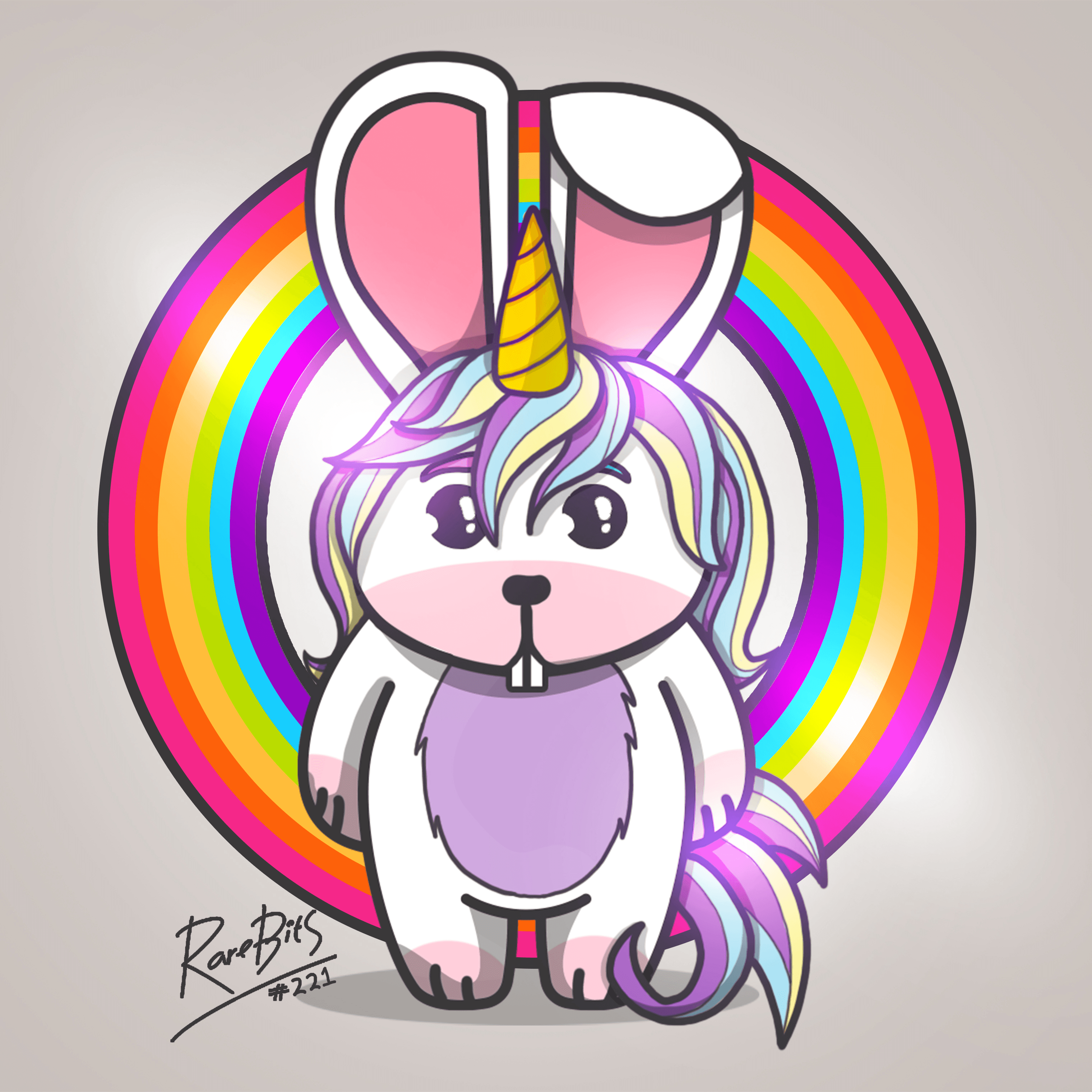 Rarebit #221 - Bright Unicorn Bunny