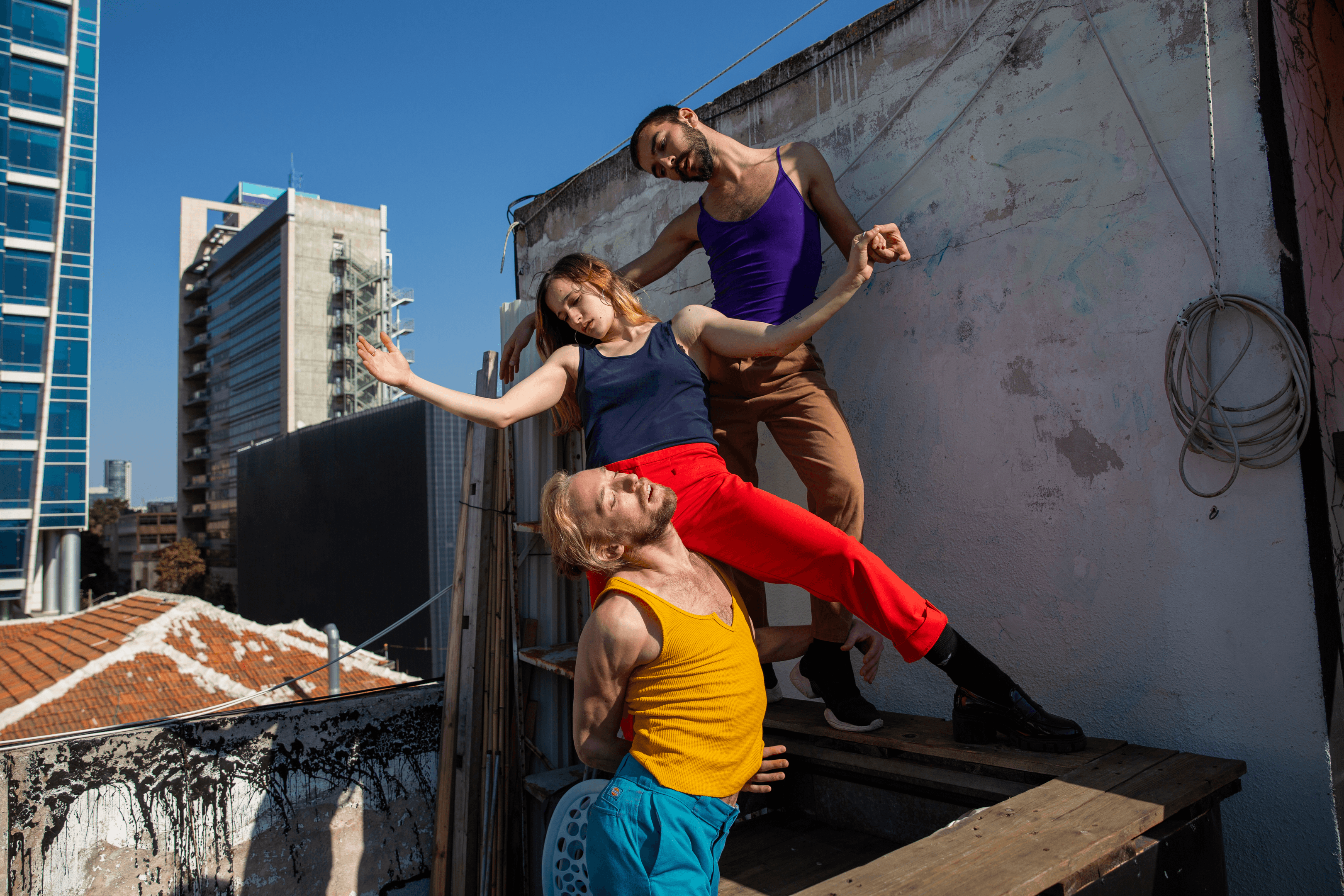 Dancers on Rooftops #115 - Billy, Gianni and Danai (Israel, 2022)