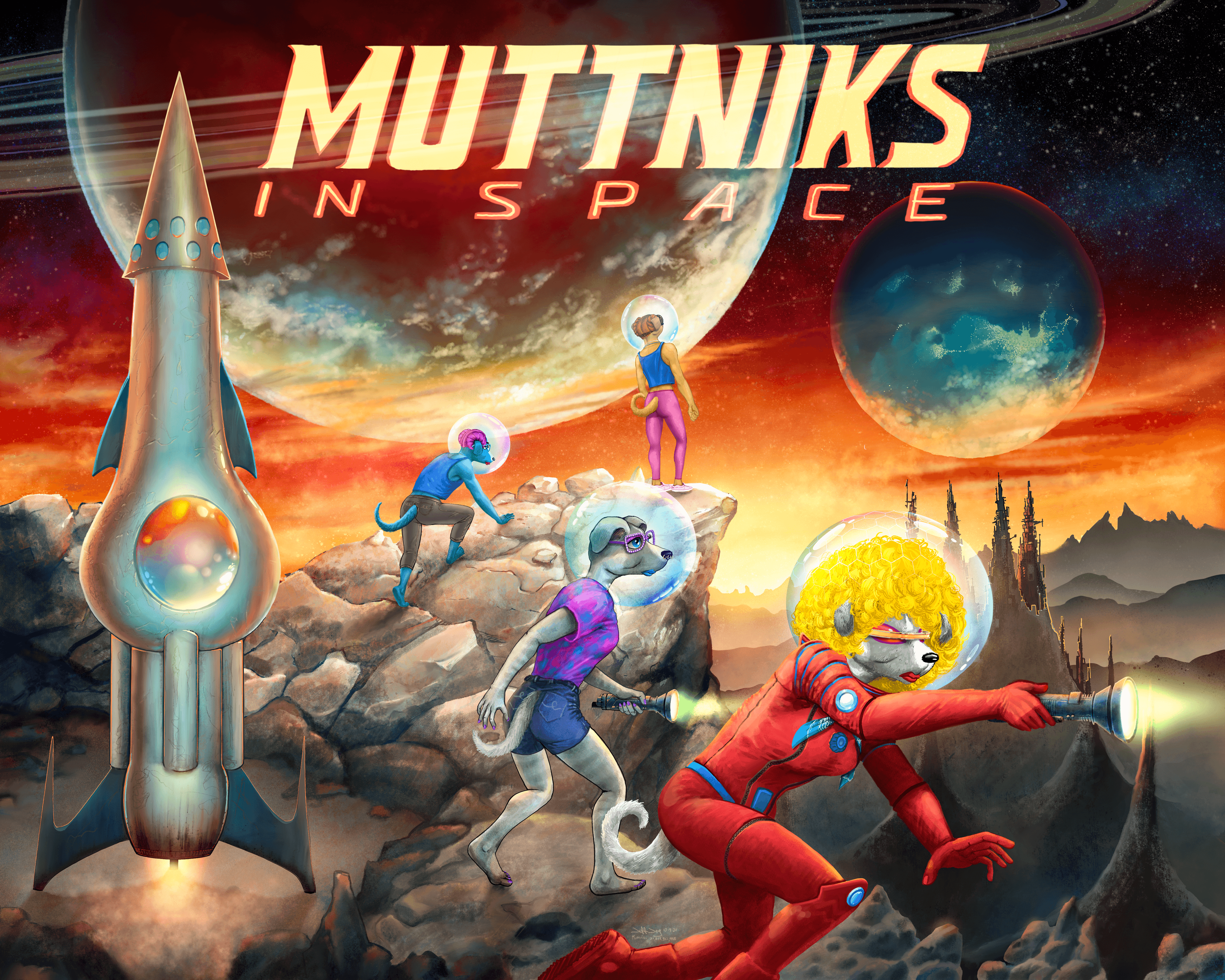 Muttniks in Space - JeffJag Remix / Derivative Artwork