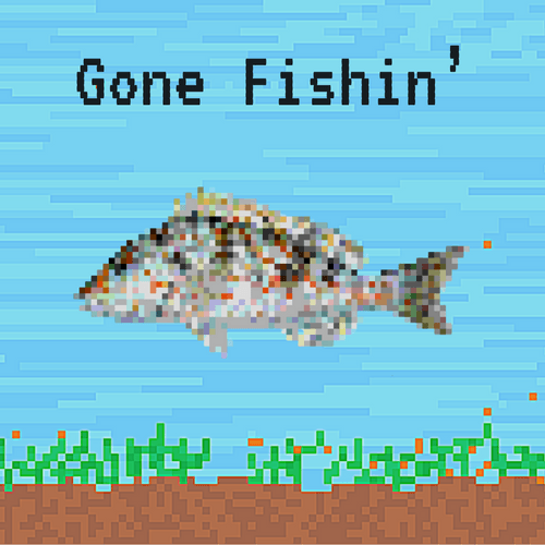 Gone Fishin' Digital Art Project