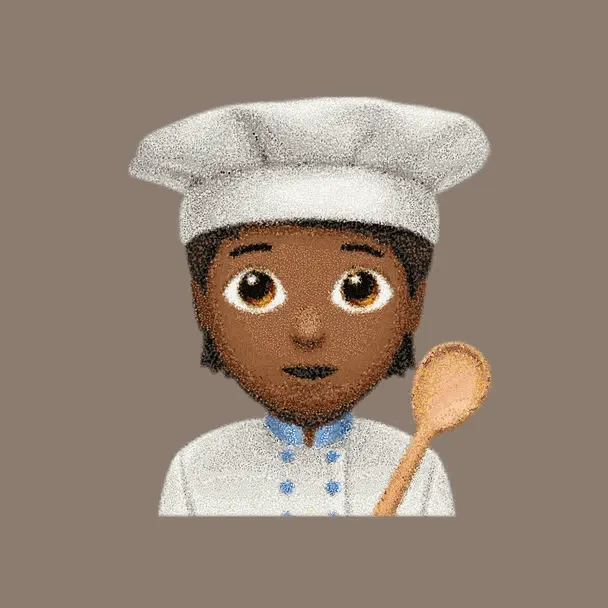 Cook: Medium-Dark Skin Tone 🧑🏾‍🍳 • Emoji Bosses