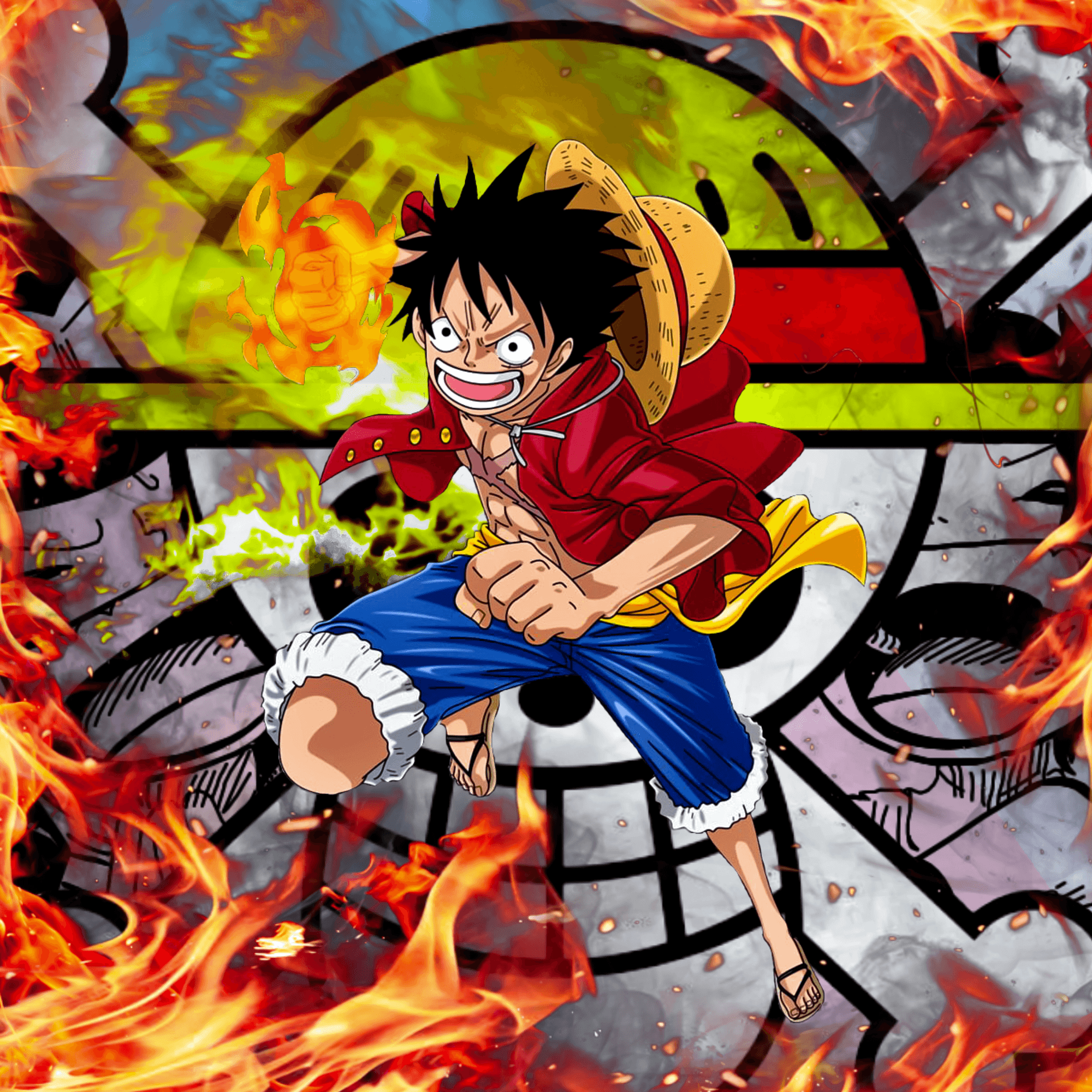 Legend Pirate Luffy Oil Painted, One Piece - Anime Legendary NFT Heroes