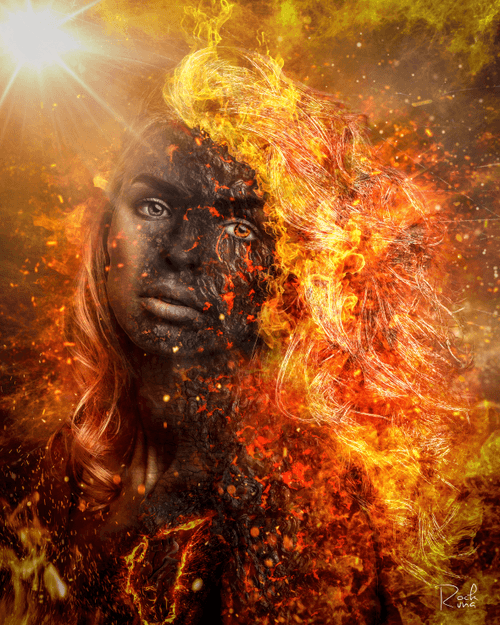 Burning Woman by RockRuna