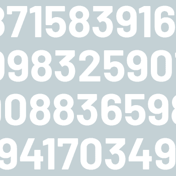 These are random numbers