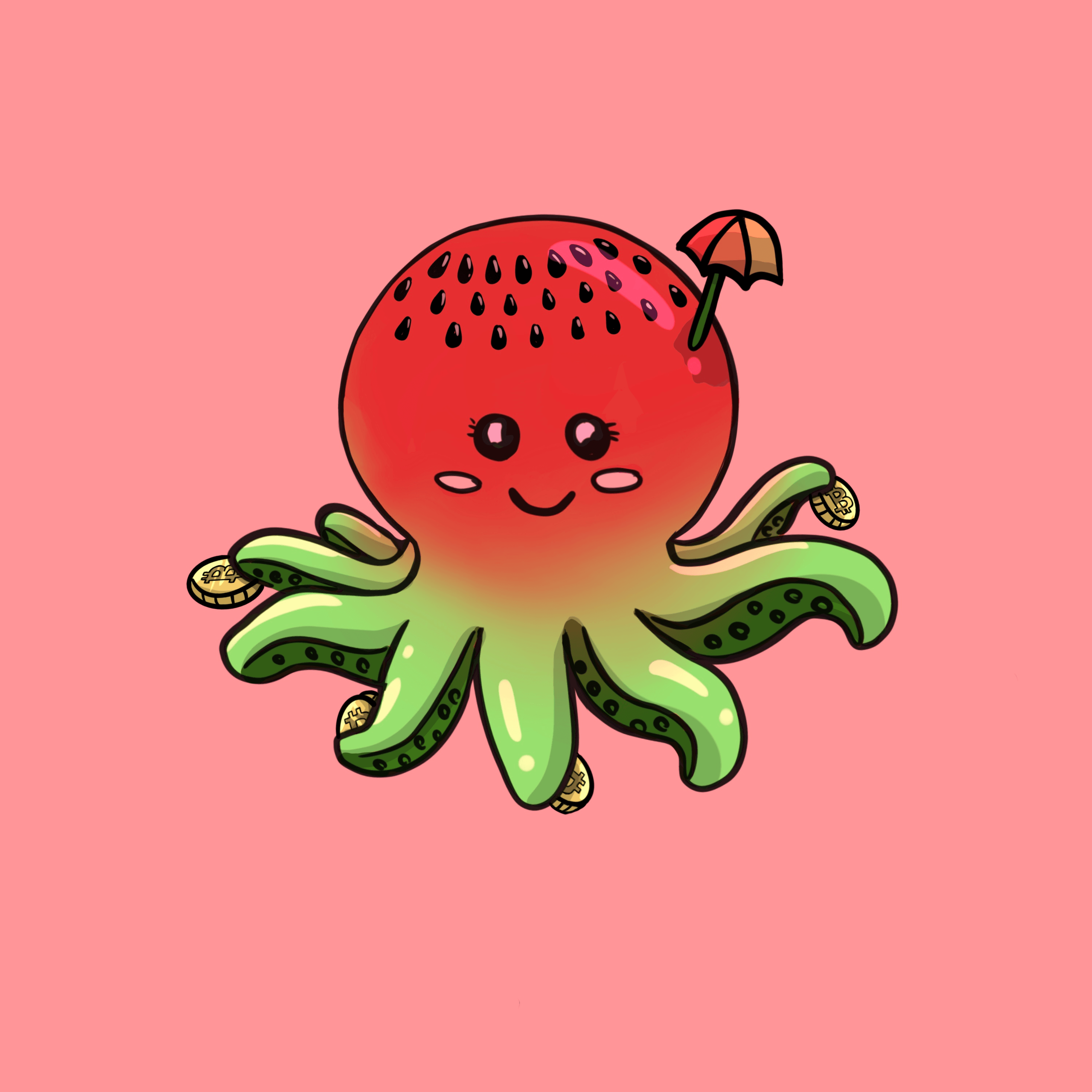 BitFluff - Watermelon Octobuddy