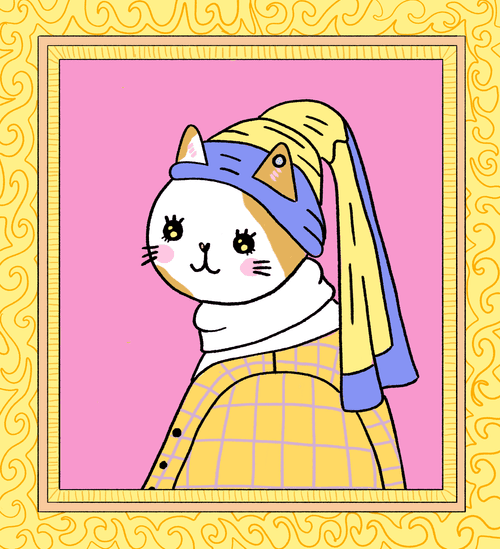 Kitty with a Pearl Earring