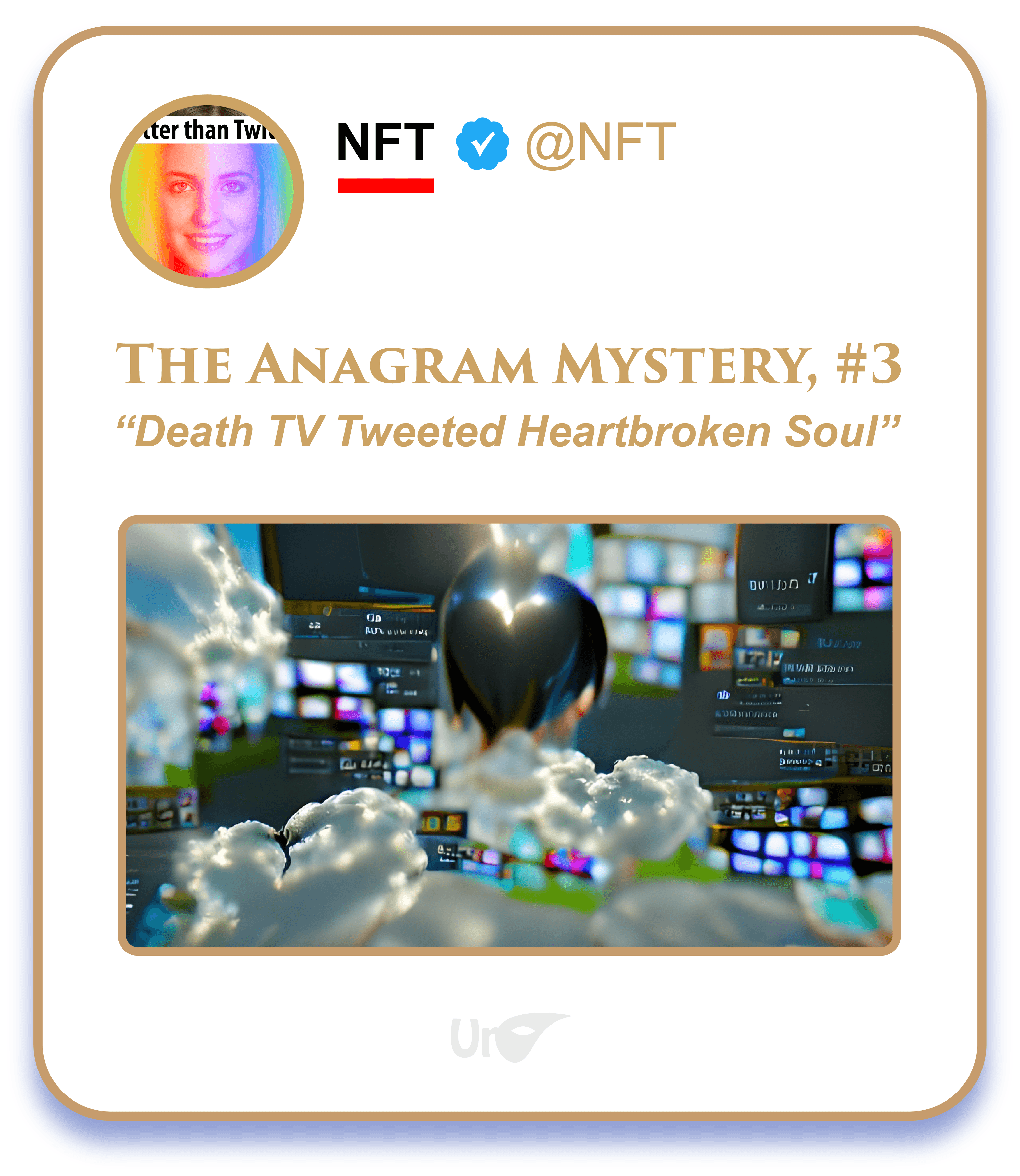 The Anagram Mystery, #3: "Death TV Tweeted Heartbroken Soul"