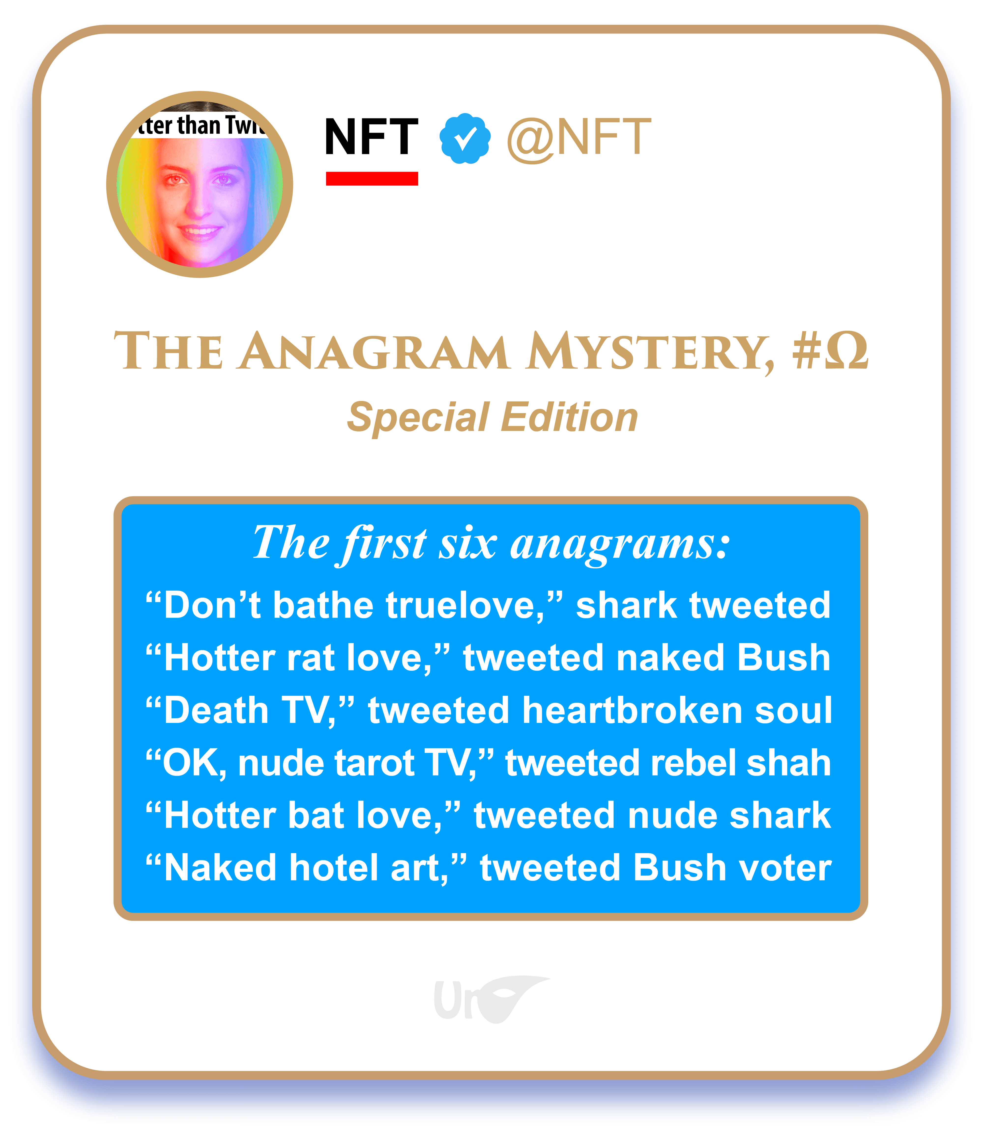 The Anagram Mystery, #Ω: Special Edition