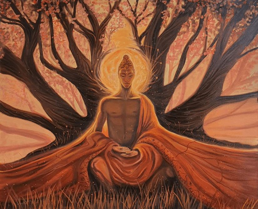 Budda in the magic forest