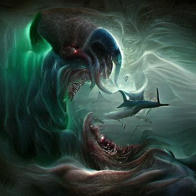 cthulu vs. megalodon the battle of mariana trench