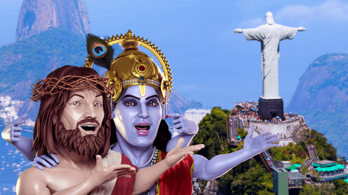 Jesus and Vishnu Love Brazil