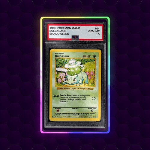 1999 POKEMON GAME #44 BULBASAUR SHADOWLESS PSA 10 GEM MT