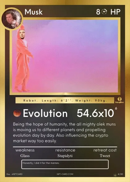 Elon Musk NFT Card
