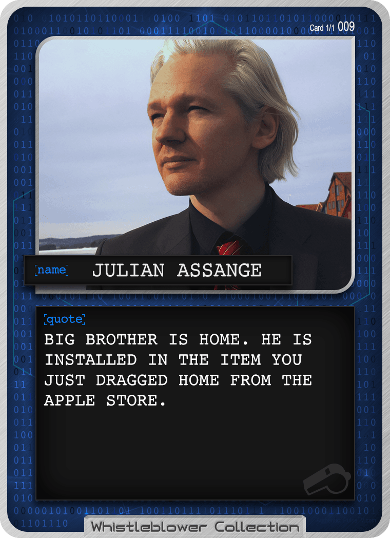 Whistleblower Collection Card: Julian Assange 009 1/1