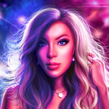 Neon girls in the night city