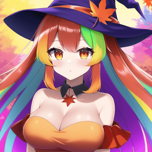 colorful witch #008