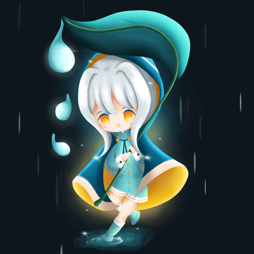 A little raincoat girl