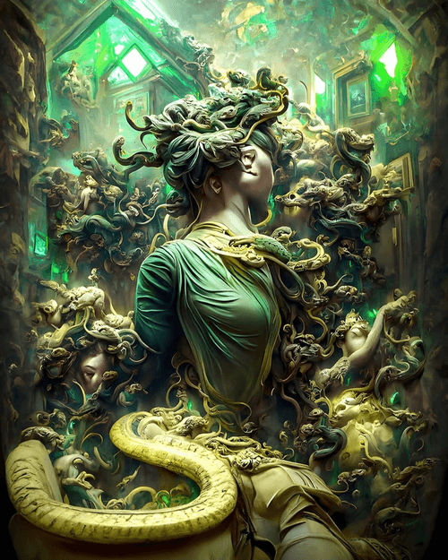 Green Snake Lady on Imaginary Land