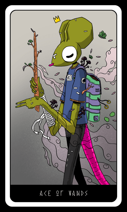 Rosko Sees the Future: Ace of Wands - Color Variant 12