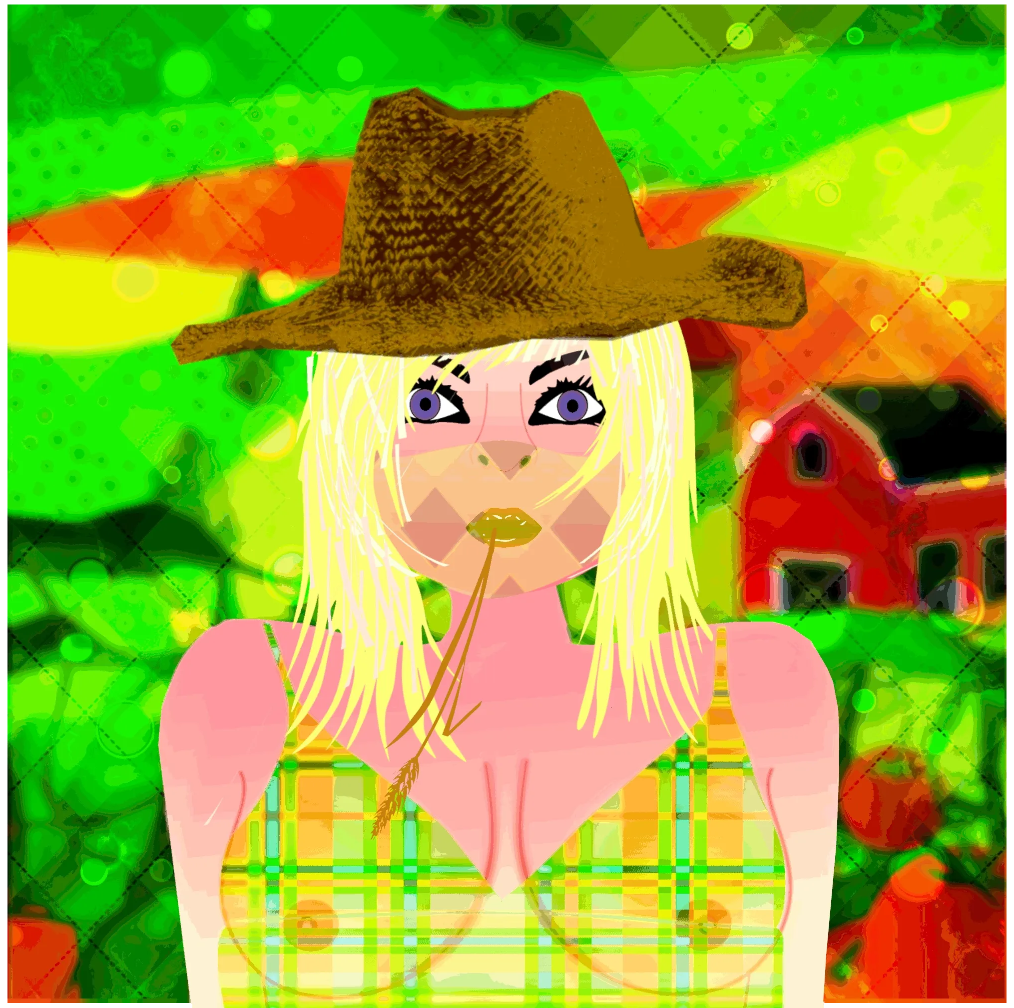 Sexy Mask Farm Girl