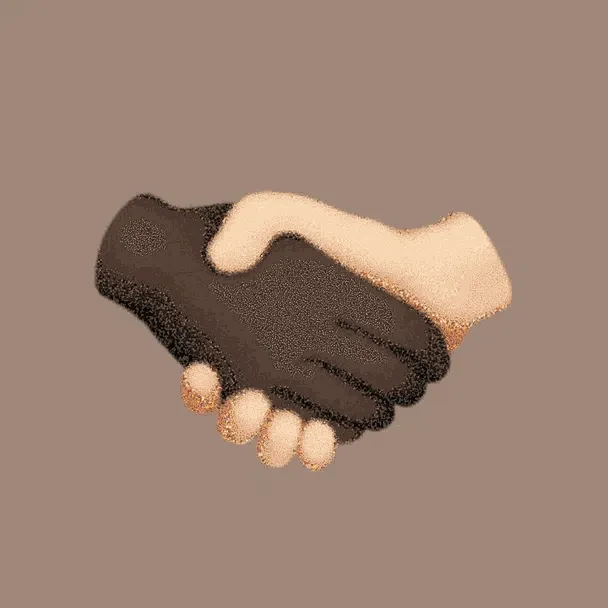 Handshake: Dark Skin Tone, Light Skin Tone 🫱🏿‍🫲🏻 • Emoji Bosses