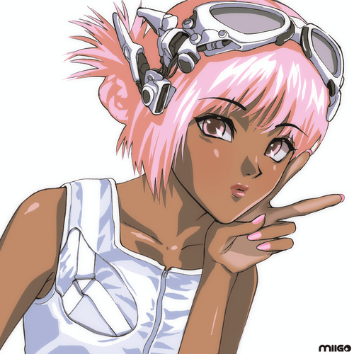 Kawaii Pink Hair Girl