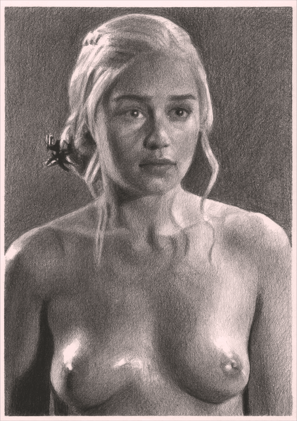 Daenerys Targaryen Game of Thrones Nude Pencil Drawing by Adeyjay - Adeyjay  NFT Pencil Art | OpenSea