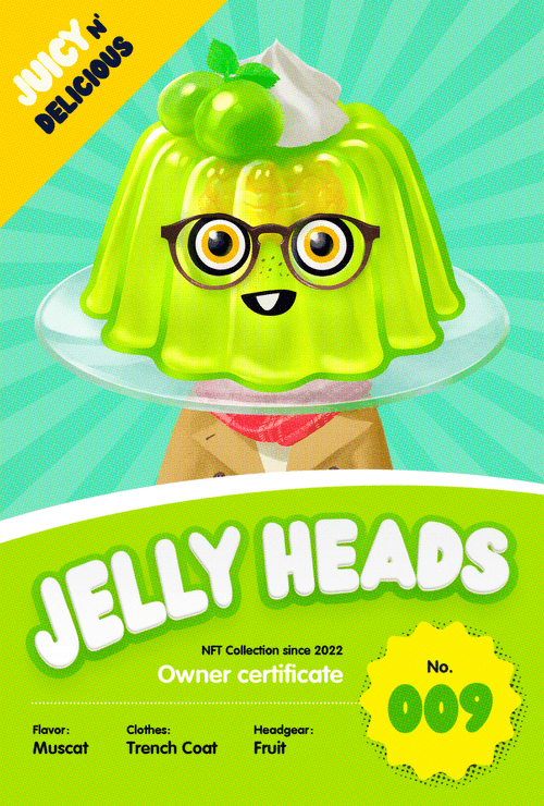 JELLY HEADS Owner certificate #009