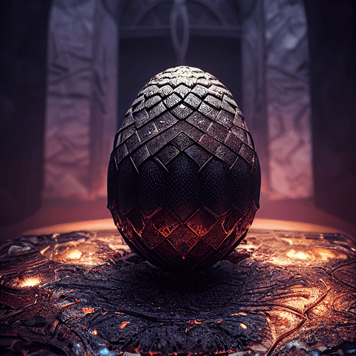 Obsidian Dragon Egg #18