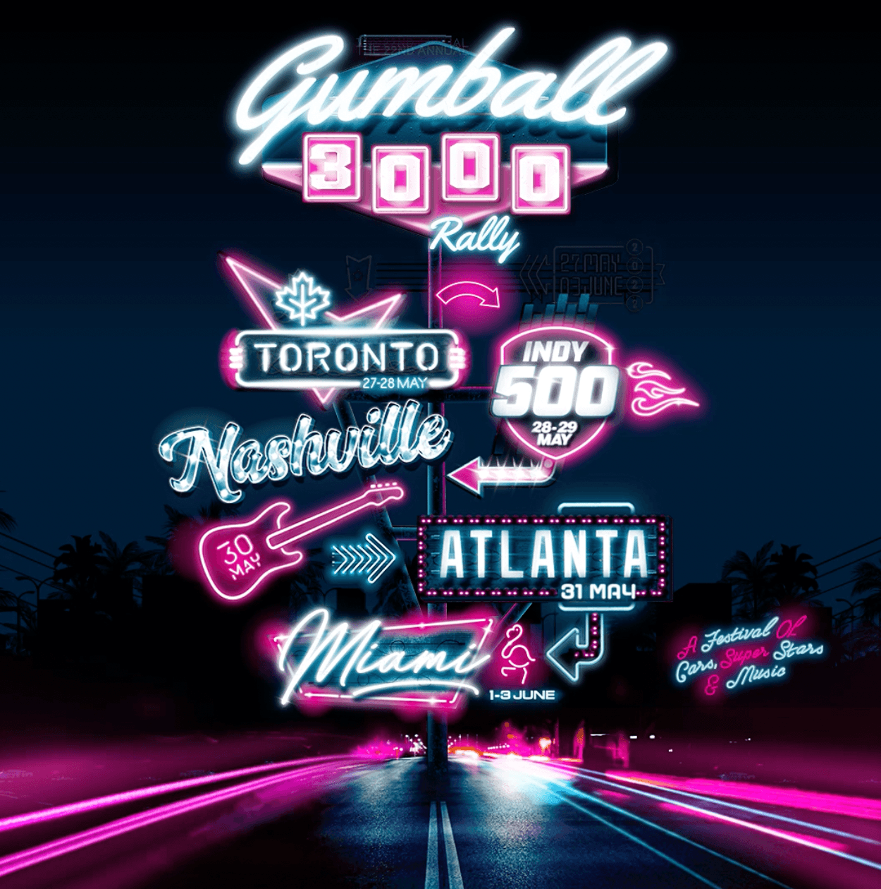 Toronto2Miami Gumball 3000 Poster - Collection | OpenSea