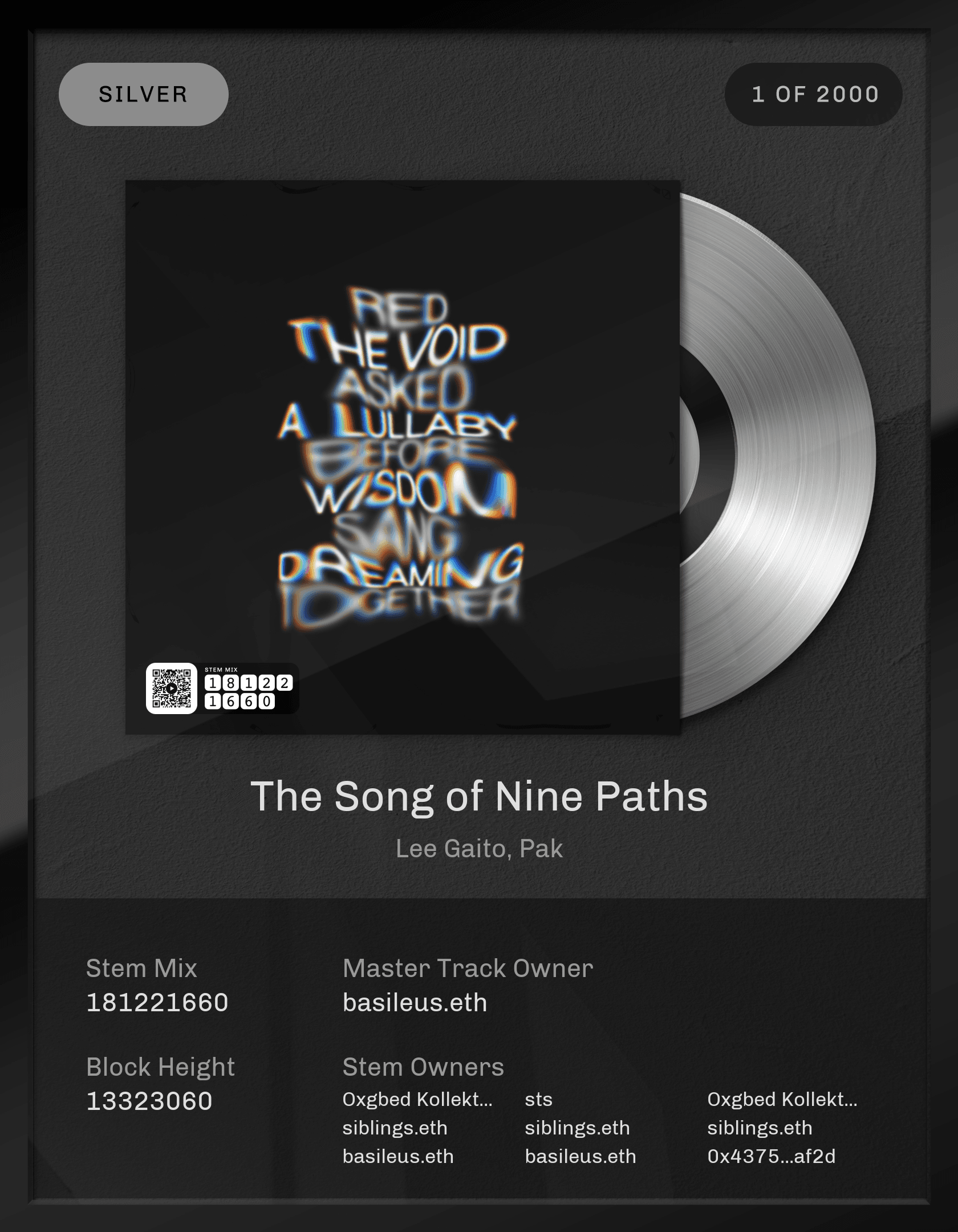 The Song of Nine Paths Silver Edition (Mix: 181221660)