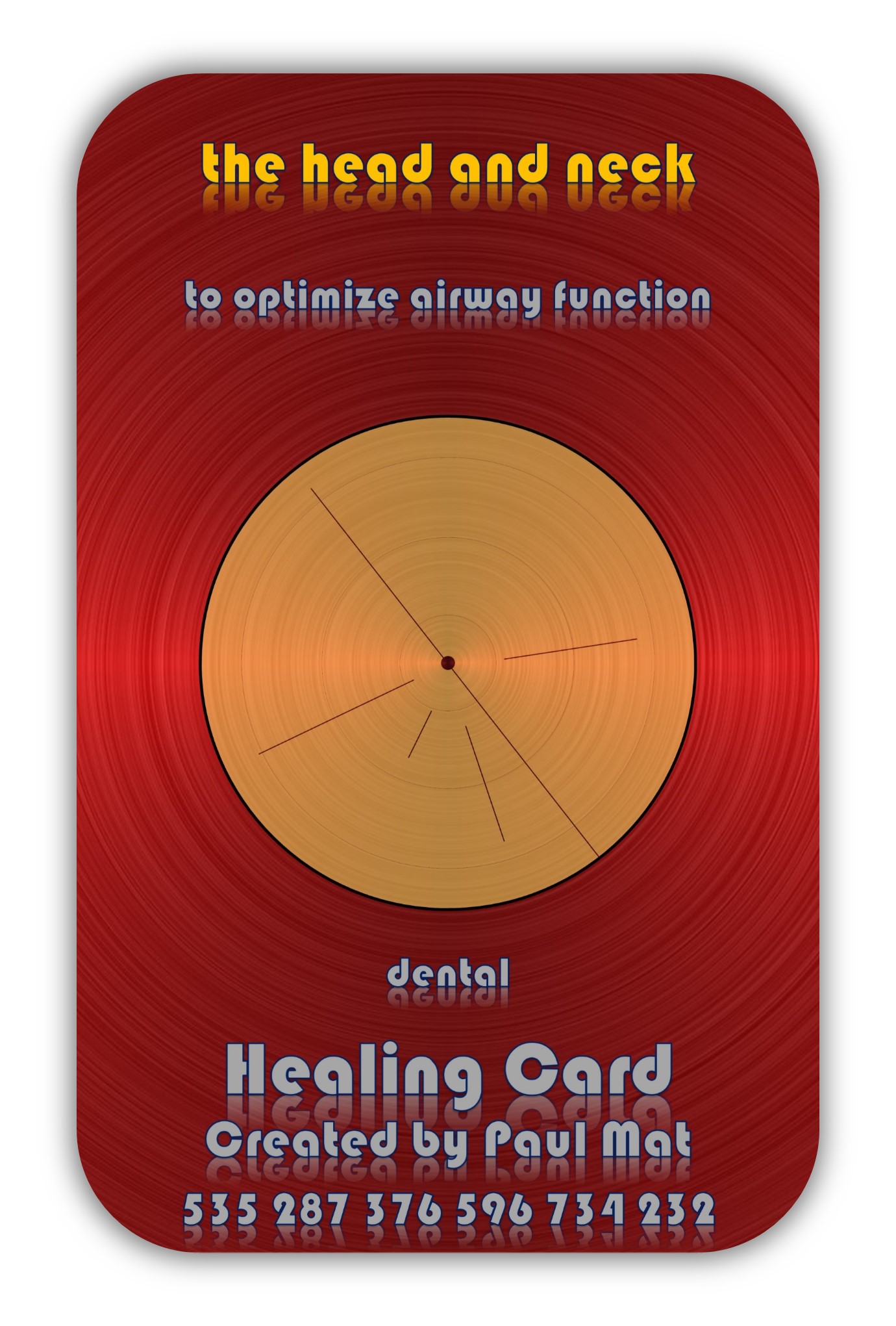 Healing Number Card with radionics barcode #232