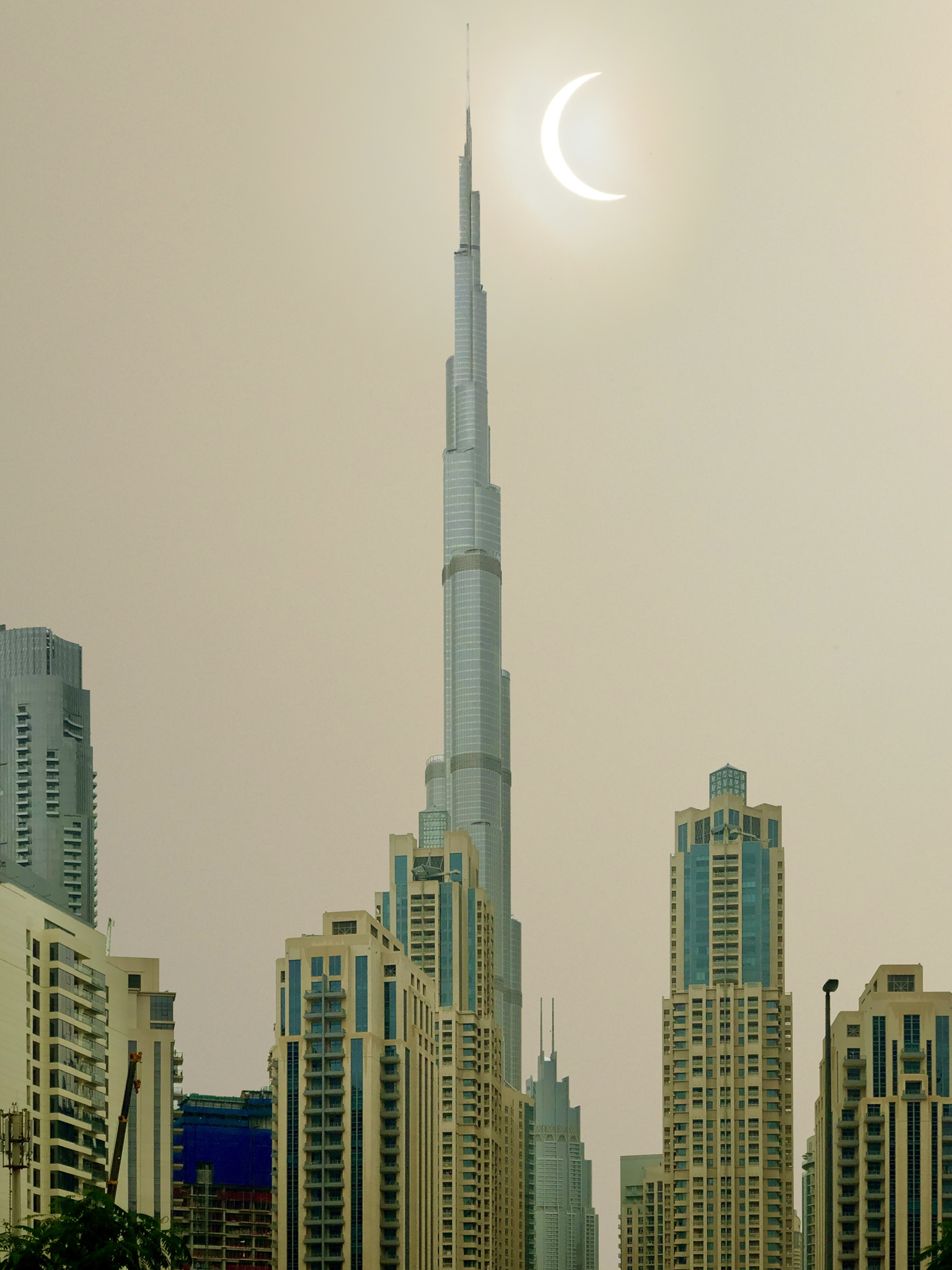 Solae exlipse & Burj Khalifa