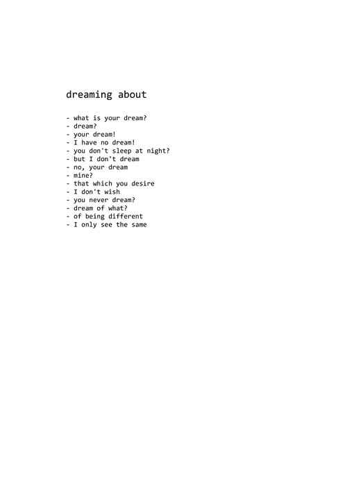 dreaming about