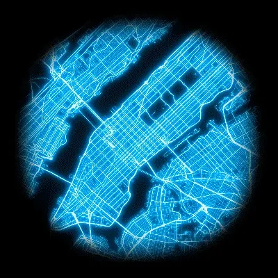 Rainbow Neon Maps