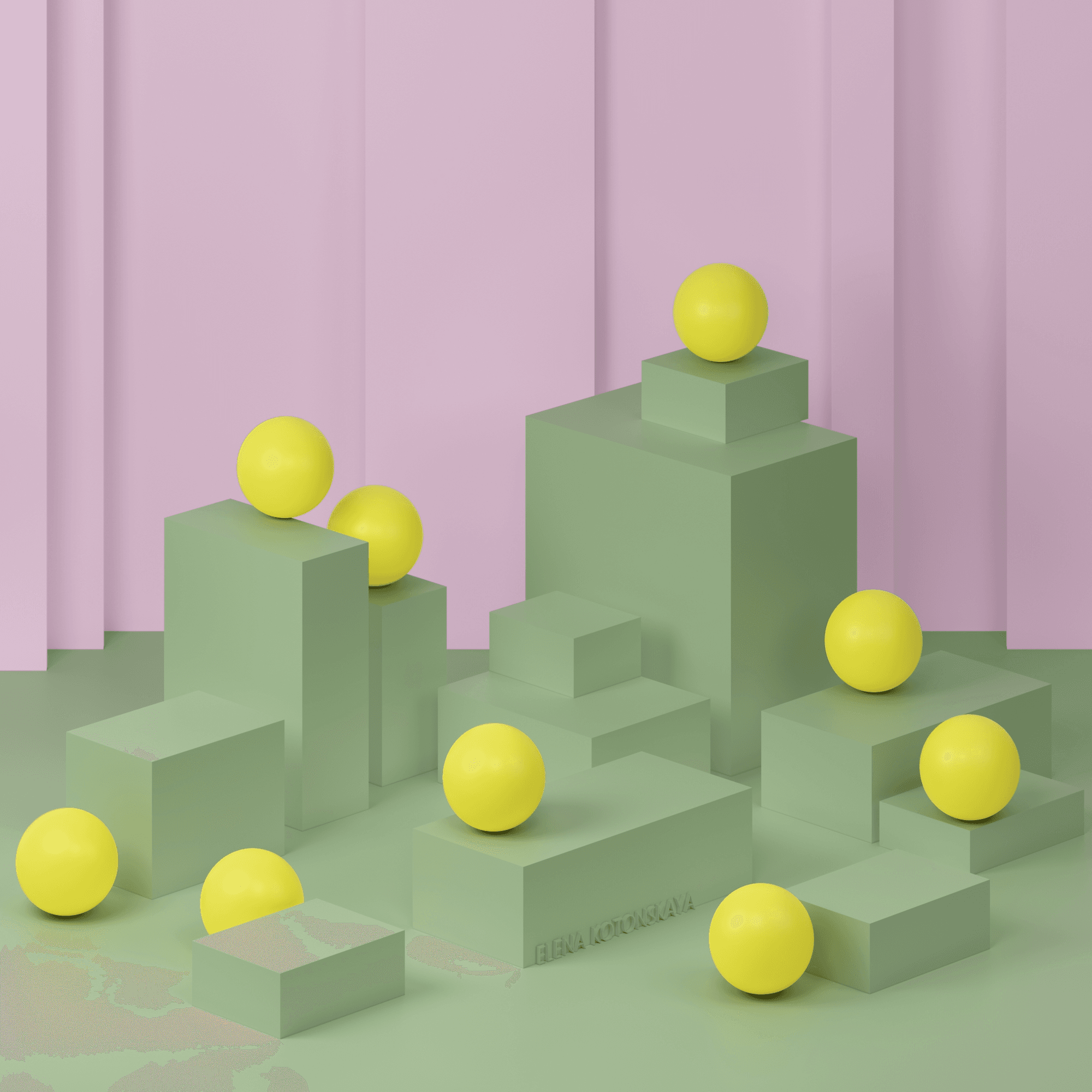 3D Scene #1: Bubble gum