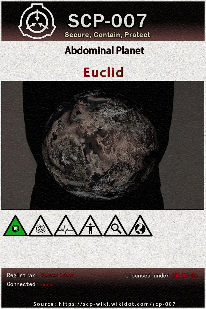 SCP-007 Abdominal Planet  object class euclid 